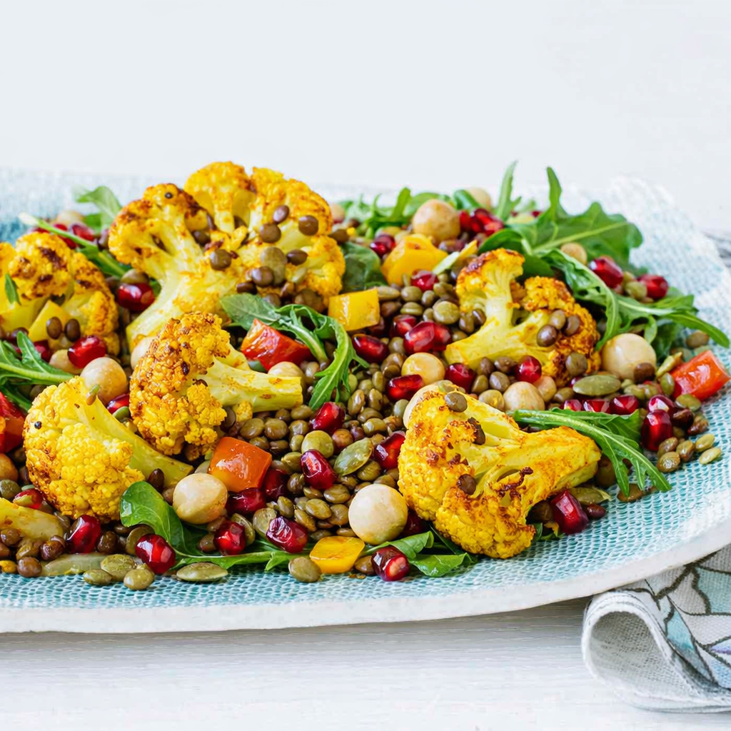 Charlotte’s Golden Cauliflower & Lentil Salad